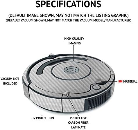 עורות אדירים עור אדיסקינס עור סיבי פחמן תואם ל- iRobot Roomba S9 ואקום - עור שחור | גימור סיבי פחמן עמיד ועמיד מרקם | קל ליישום | מיוצר